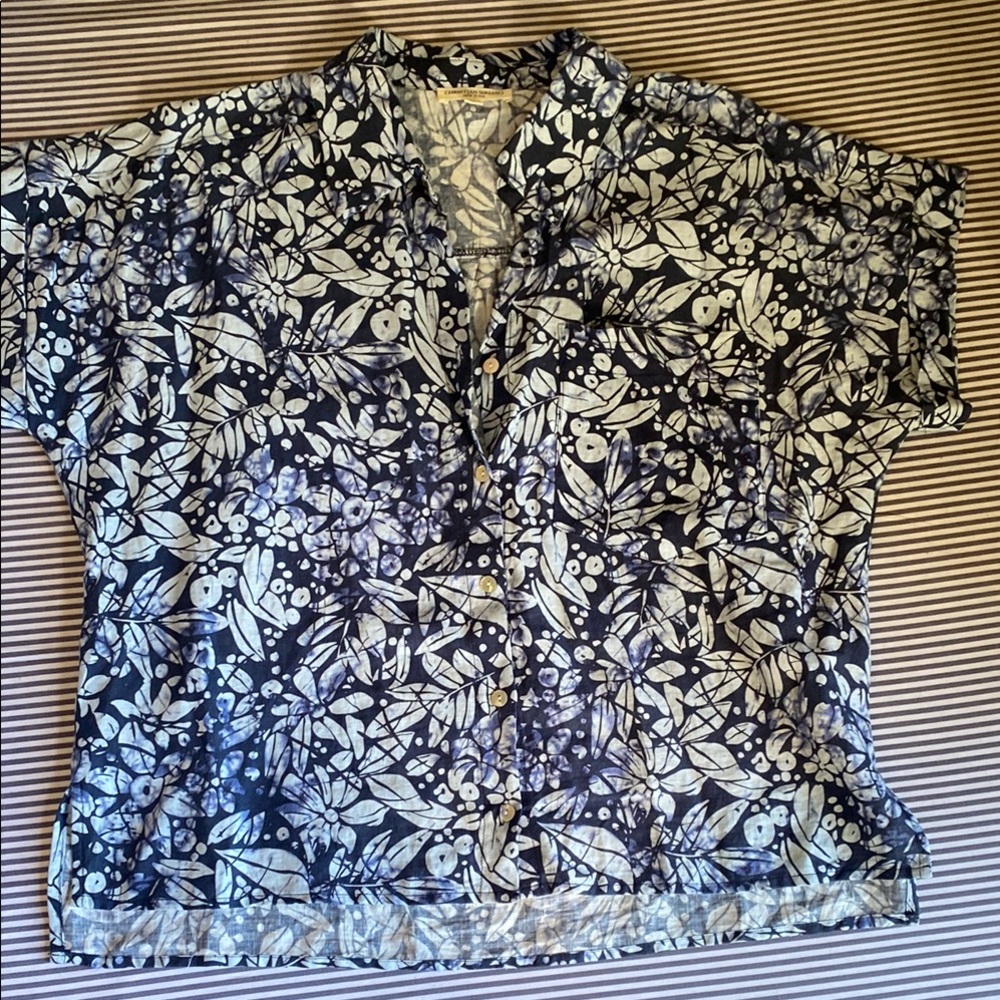 Christian Siriano Batik Hawaiian Women's Top